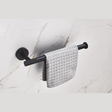 Porte-serviettes noir mate strié