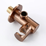 Double colonne de douche encastrée or rose brossé