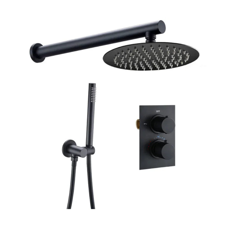 Colonne de douche encastré noir mat