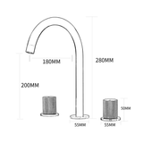 Robinet de salle de bain gris brossé