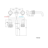 Mitigeur salle de bain encastré gris brossé
