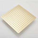 Double colonne de douche encastrée or brossé