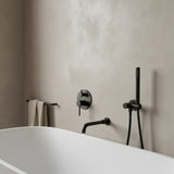 Colonne de bain encastré noir mate