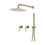 Colonne de douche encastrée or brossé