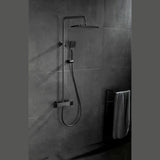 Colonne de douche et bain gris brossé