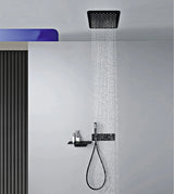 Colonne de douche et bain encastrée noir mate