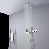 Colonne de douche et bain encastrée chrome