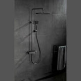 Colonne de douche et bain gris brossé