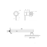 Colonne de Douche encastrée or rose brossé