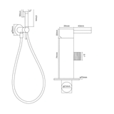 Douchette hygiénique chromée