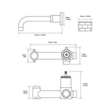 Mitigeur salle de bain encastré gris brossé