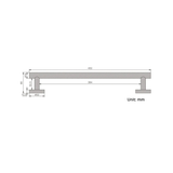 Porte serviettes noir mate strié