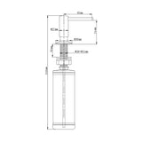 Distributeur de savon encastré ro brossé