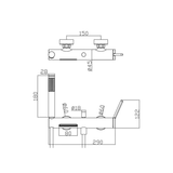 Mitigeur de bain chromé