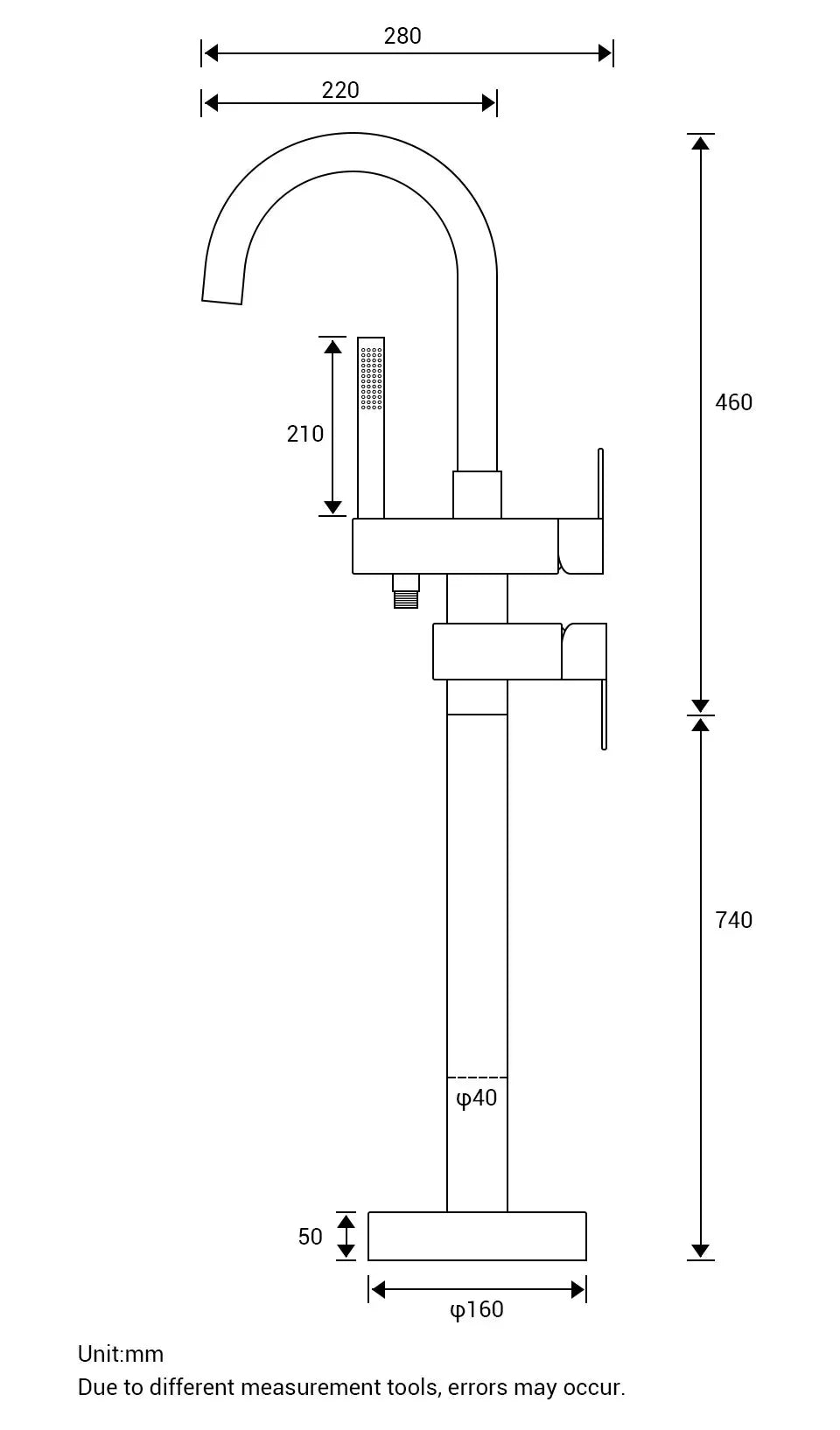 Mitigeur baignoire îlot chrome