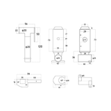 Douchette à main gris brossé