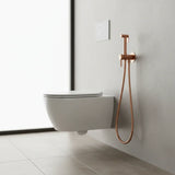 Douchette hygiénique or rose brossé