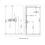 Colonne de douche encastrée chrome