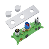 Colonne de douche et bain encastrée chrome