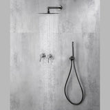 Colonne de douche encastrable gris brossé