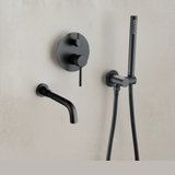 Colonne de bain encastré noir mate