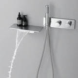 Colonne de douche et bain encastrée chrome