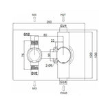 Colonne de douche encastré noir mat