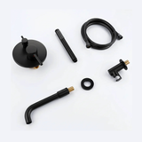 Colonne de bain encastré noir mate