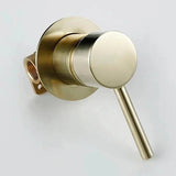 Double colonne de douche encastrée or brossé