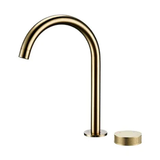 Robinet de salle de bain or brossé