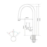 Mitigeur de cuisine avec douchette chrome