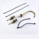 Robinet de salle de bain or brossé