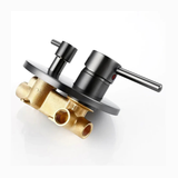 Colonne de bain encastrée gris brossé