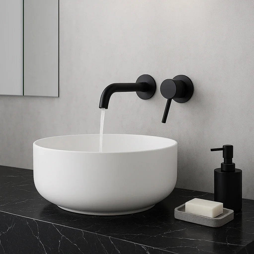 Mitigeur salle de bain encastré noir mate