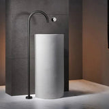 Ensemble de bain sur pieds gris brossé