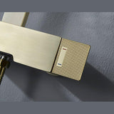 Colonne de douche et bain or brossé