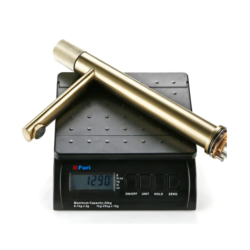 Mitigeur de salle de bain or brossé