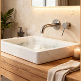 Mitigeur de lavabo encastré acier brossé