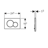 Plaque de commande WC suspendu