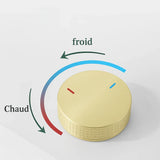 Robinet de salle de bain or brossé