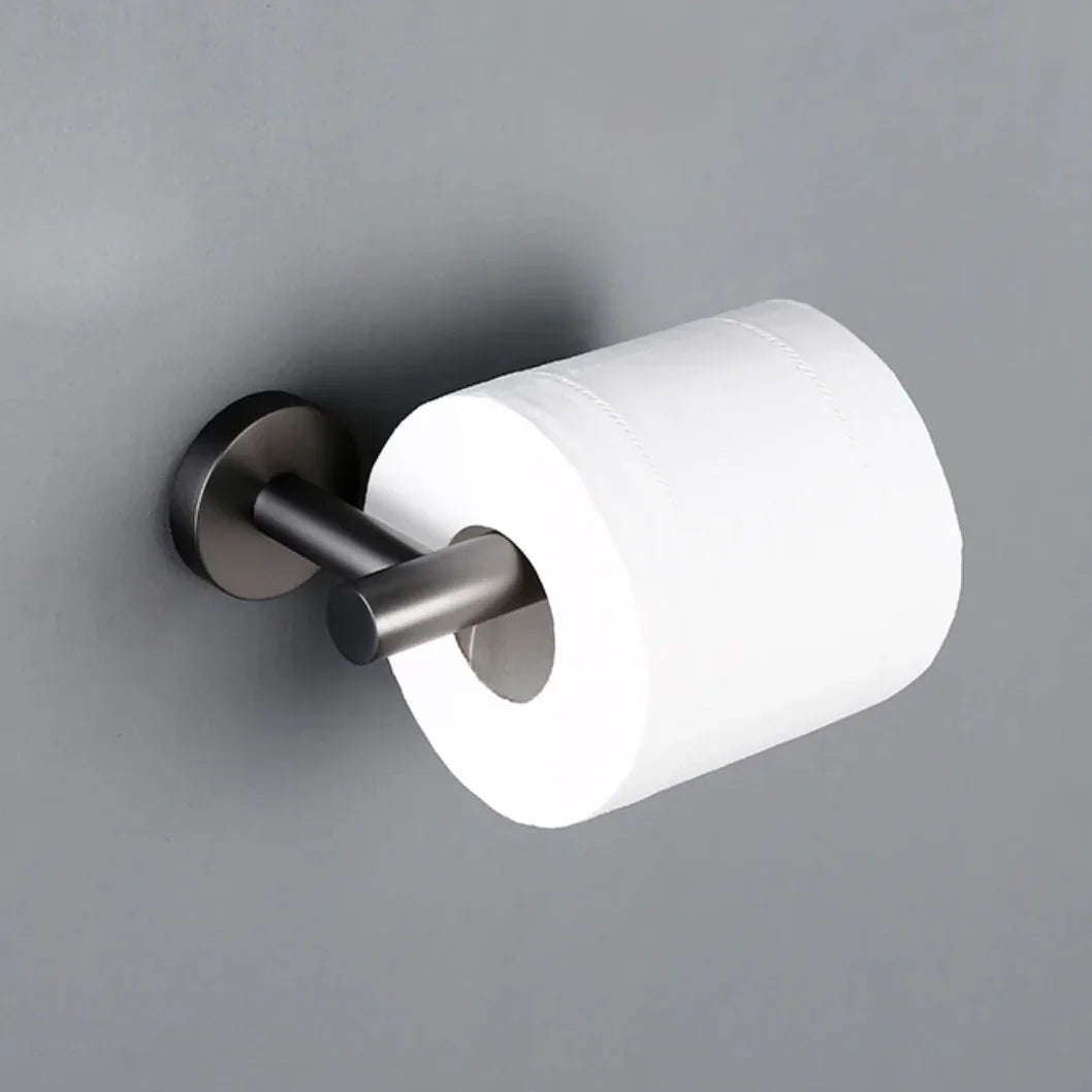 Porte-serviettes / papier WC gris brossé