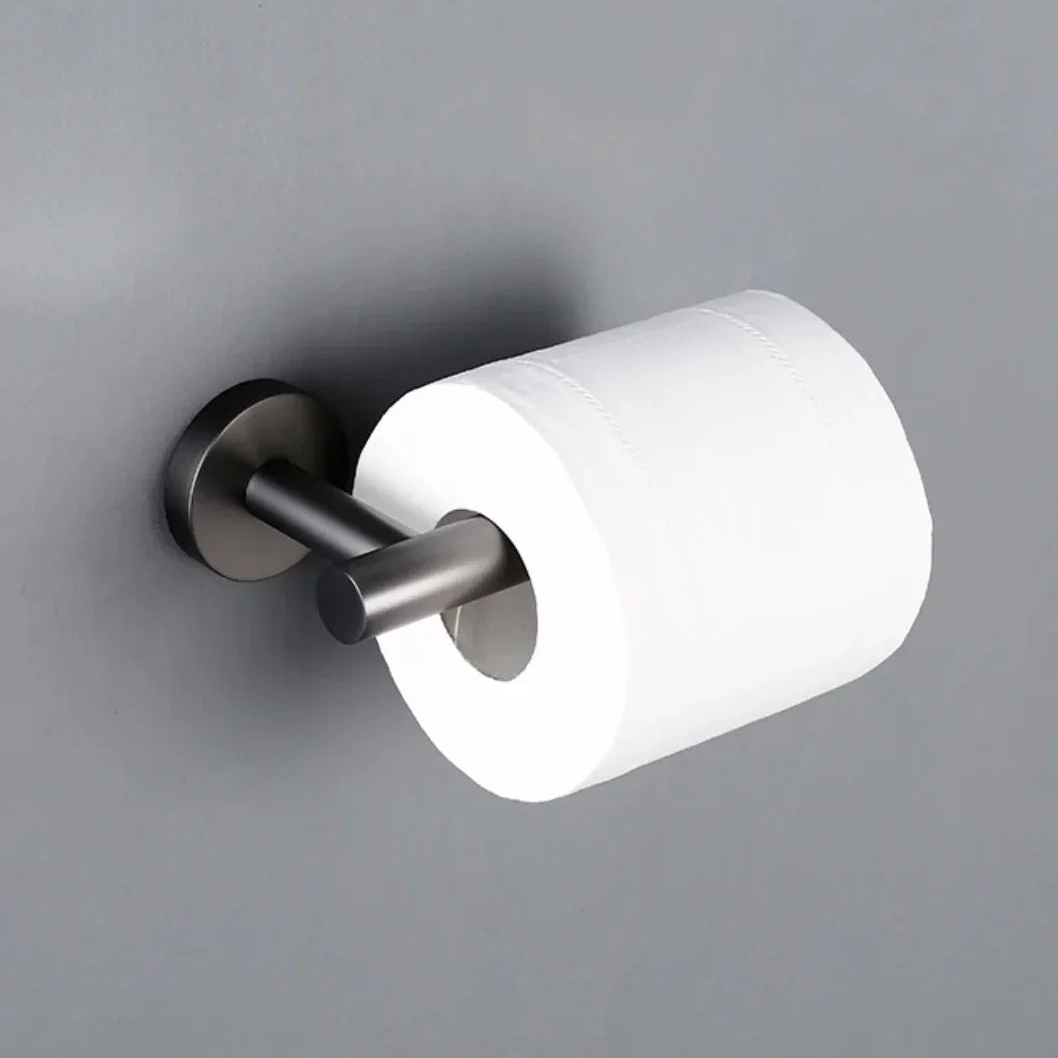 Porte-serviettes / papier WC gris brossé