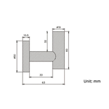 Porte-serviettes noir mate lisse