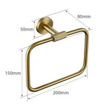 Porte-serviettes or brossé strié