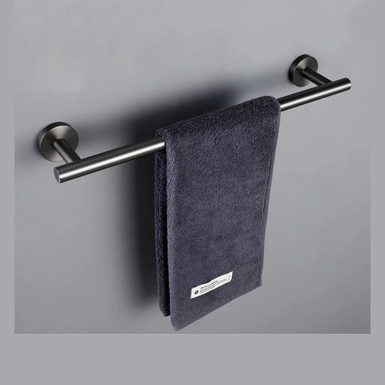 Porte-serviettes gris brossé