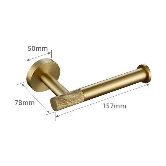 Porte-serviettes / papier WC or brossé strié