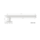 Porte-serviettes noir mate lisse