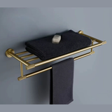 Porte serviettes or brossé strié