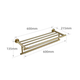 Porte serviettes or brossé strié