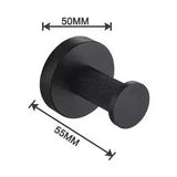 Porte-serviettes noir mate strié